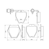BOSCH 0 986 424 689 Bremsbelagsatz, Scheibenbremse
