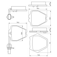 BOSCH 0 986 424 690 Bremsbelagsatz, Scheibenbremse