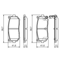 BOSCH 0 986 424 693 Bremsbelagsatz, Scheibenbremse