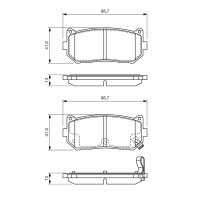BOSCH 0 986 424 693 Bremsbelagsatz, Scheibenbremse