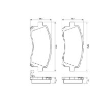 BOSCH 0 986 424 700 Bremsbelagsatz, Scheibenbremse