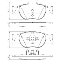 BOSCH 0 986 424 701 Bremsbelagsatz, Scheibenbremse