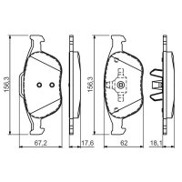 BOSCH 0 986 424 701 Bremsbelagsatz, Scheibenbremse
