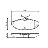 BOSCH 0 986 424 702 Bremsbelagsatz, Scheibenbremse
