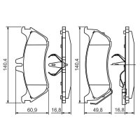 BOSCH 0 986 424 708 Bremsbelagsatz, Scheibenbremse