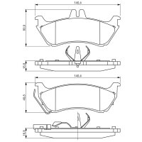 BOSCH 0 986 424 708 Bremsbelagsatz, Scheibenbremse