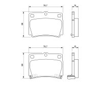 BOSCH 0 986 424 711 Bremsbelagsatz, Scheibenbremse