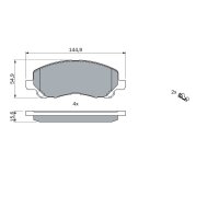 BOSCH 0 986 424 716 Bremsbelagsatz, Scheibenbremse