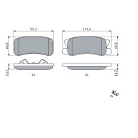 BOSCH 0 986 424 717 Bremsbelagsatz, Scheibenbremse