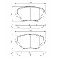 BOSCH 0 986 424 719 Bremsbelagsatz, Scheibenbremse