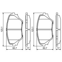 BOSCH 0 986 424 719 Bremsbelagsatz, Scheibenbremse