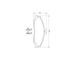 BOSCH 0 986 424 720 Bremsbelagsatz, Scheibenbremse