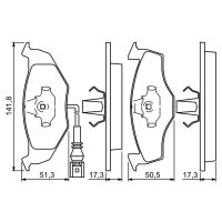 BOSCH 0 986 424 723 Bremsbelagsatz, Scheibenbremse