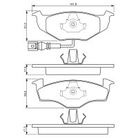 BOSCH 0 986 424 723 Bremsbelagsatz, Scheibenbremse