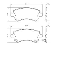 BOSCH 0 986 424 735 Bremsbelagsatz, Scheibenbremse