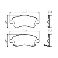 BOSCH 0 986 424 735 Bremsbelagsatz, Scheibenbremse