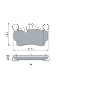 BOSCH 0 986 424 741 Bremsbelagsatz, Scheibenbremse