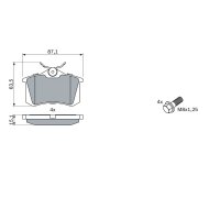BOSCH 0 986 424 751 Bremsbelagsatz, Scheibenbremse