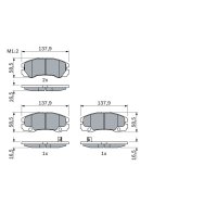 BOSCH 0 986 424 760 Bremsbelagsatz, Scheibenbremse