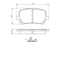 BOSCH 0 986 424 761 Bremsbelagsatz, Scheibenbremse