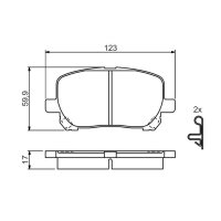 BOSCH 0 986 424 761 Bremsbelagsatz, Scheibenbremse
