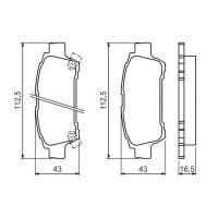BOSCH 0 986 424 762 Bremsbelagsatz, Scheibenbremse