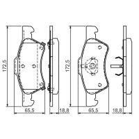 BOSCH 0 986 424 765 Bremsbelagsatz, Scheibenbremse