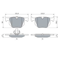 BOSCH 0 986 424 766 Bremsbelagsatz, Scheibenbremse