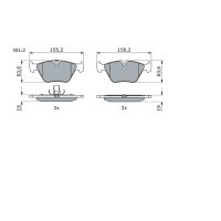 BOSCH 0 986 424 767 Bremsbelagsatz, Scheibenbremse