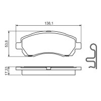 BOSCH 0 986 424 770 Bremsbelagsatz, Scheibenbremse