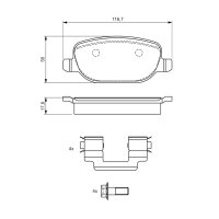 BOSCH 0 986 424 775 Bremsbelagsatz, Scheibenbremse