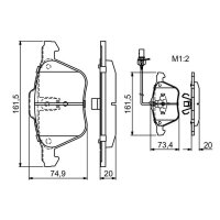 BOSCH 0 986 424 777 Bremsbelagsatz, Scheibenbremse