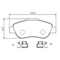 BOSCH 0 986 424 786 Bremsbelagsatz, Scheibenbremse