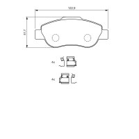 BOSCH 0 986 424 786 Bremsbelagsatz, Scheibenbremse