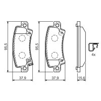 BOSCH 0 986 424 790 Bremsbelagsatz, Scheibenbremse
