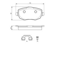 BOSCH 0 986 424 793 Bremsbelagsatz, Scheibenbremse