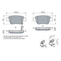 BOSCH 0 986 424 798 Bremsbelagsatz, Scheibenbremse