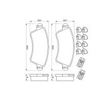 BOSCH 0 986 424 801 Bremsbelagsatz, Scheibenbremse