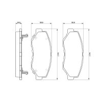 BOSCH 0 986 424 809 Bremsbelagsatz, Scheibenbremse