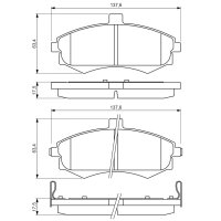 BOSCH 0 986 424 810 Bremsbelagsatz, Scheibenbremse