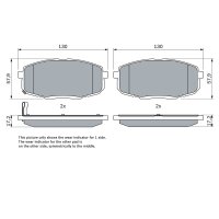 BOSCH 0 986 424 811 Bremsbelagsatz, Scheibenbremse