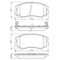 BOSCH 0 986 424 815 Bremsbelagsatz, Scheibenbremse