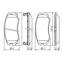 BOSCH 0 986 424 815 Bremsbelagsatz, Scheibenbremse