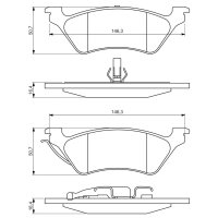 BOSCH 0 986 424 816 Bremsbelagsatz, Scheibenbremse