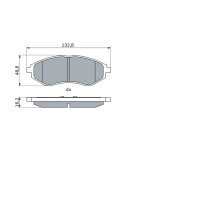 BOSCH 0 986 424 818 Bremsbelagsatz, Scheibenbremse