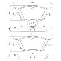 BOSCH 0 986 494 096 Bremsbelagsatz, Scheibenbremse
