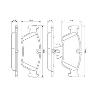 BOSCH 0 986 494 096 Bremsbelagsatz, Scheibenbremse