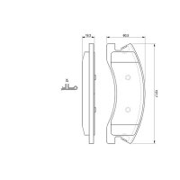 BOSCH 0 986 424 823 Bremsbelagsatz, Scheibenbremse