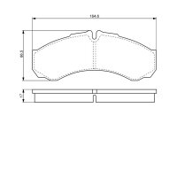 BOSCH 0 986 424 833 Bremsbelagsatz, Scheibenbremse