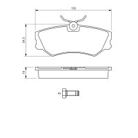 BOSCH 0 986 460 941 Bremsbelagsatz, Scheibenbremse